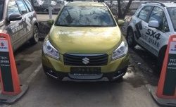 2 199 р. Сетка на бампер Russtal (хром) Suzuki SX4 JYB, JYA хэтчбэк дорестайлинг (2013-2016)  с доставкой в г. Новочеркасск. Увеличить фотографию 3