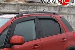 999 р. Комплект дефлекторов окон (ветровиков) 4 шт. (хетчбек) Russtal Suzuki SX4 GYA,GYB  рестайлинг, хэтчбэк (2010-2016)  с доставкой в г. Новочеркасск. Увеличить фотографию 1