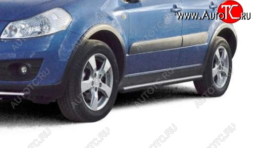 22 999 р. Защита порогов ТехноСфера (Техно Сфера) (нержавейка, 63.5 mm) Suzuki SX4 GYA,GYB  рестайлинг, хэтчбэк (2010-2016)  с доставкой в г. Новочеркасск