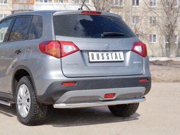 13 999 р. Одинарная защита заднего бампера из трубы диаметром 63 мм Russtal Suzuki Vitara LY дорестайлинг (2015-2019)  с доставкой в г. Новочеркасск. Увеличить фотографию 3