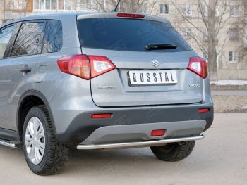 11 599 р. Защита заднего бампера (Ø42 мм, нержавейка) SLITKOFF  Suzuki Vitara  LY (2015-2019) дорестайлинг  с доставкой в г. Новочеркасск. Увеличить фотографию 2