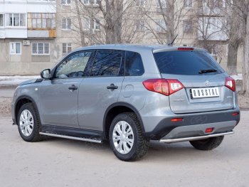 11 599 р. Защита заднего бампера (Ø42 мм, нержавейка) SLITKOFF  Suzuki Vitara  LY (2015-2019) дорестайлинг  с доставкой в г. Новочеркасск. Увеличить фотографию 3