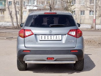 13 549 р. Одинарная защита заднего бампера из трубы диаметром 63 мм Russtal Suzuki Vitara LY дорестайлинг (2015-2019)  с доставкой в г. Новочеркасск. Увеличить фотографию 3