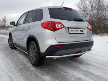 Защита заднего бампера ТСС (нержавейка d 42,4 мм) Suzuki Vitara LY дорестайлинг (2015-2019)