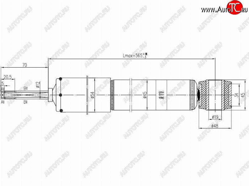 1 759 р. Амортизатор задний LH=RH SAT Toyota 4Runner N210 дорестайлинг (2002-2005)  с доставкой в г. Новочеркасск