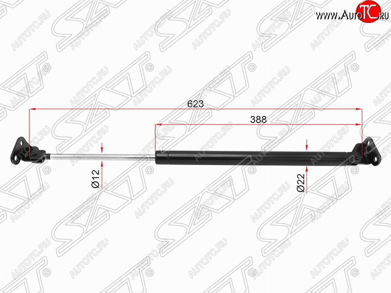 1 199 р. Левый упор крышки багажника (газовый) SAT  Toyota 4Runner  N180 - Hilux Surf  N180  с доставкой в г. Новочеркасск