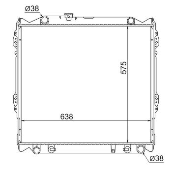 Радиатор двигателя SAT (дизель) Toyota 4Runner N180 5 дв. дорестайлинг (1995-2000)