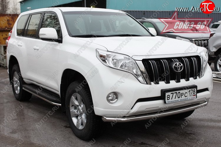 16 784 р. Защита переднего бампера одинарная Souz-96 (d60) Toyota Land Cruiser Prado J150 1-ый рестайлинг (2013-2017)  с доставкой в г. Новочеркасск