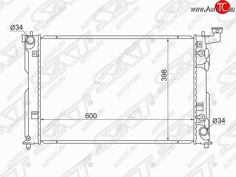 5 749 р. Радиатор двигателя SAT  Toyota Allion  T240 - Wish  XE10  с доставкой в г. Новочеркасск