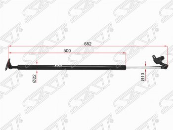 1 369 р. Левый упор крышки багажника (газовый) SAT  Toyota Alphard  H10 (2002-2008) дорестайлинг, рестайлинг  с доставкой в г. Новочеркасск. Увеличить фотографию 1