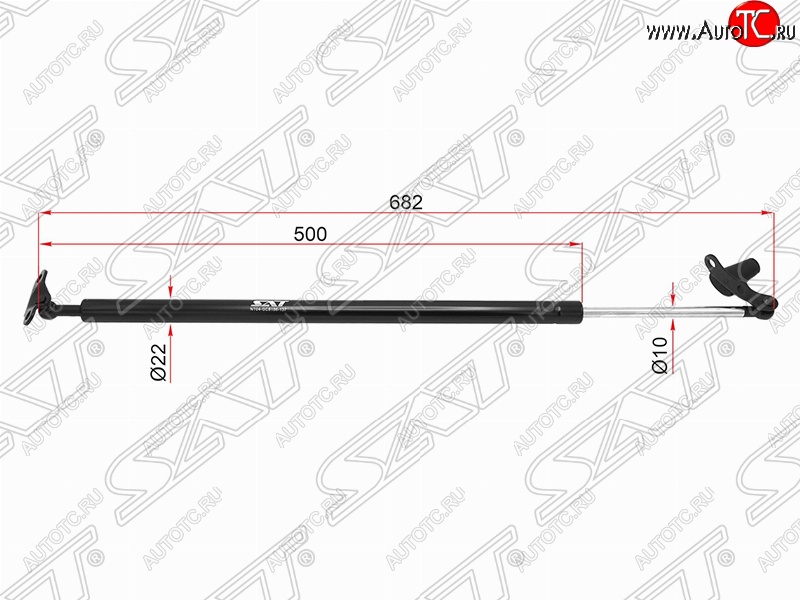 1 369 р. Левый упор крышки багажника (газовый) SAT  Toyota Alphard  H10 (2002-2008) дорестайлинг, рестайлинг  с доставкой в г. Новочеркасск