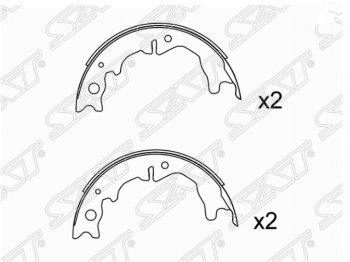 Колодки ручного тормоза SAT Toyota Mark 2 X110 седан дорестайлинг (2000-2002)