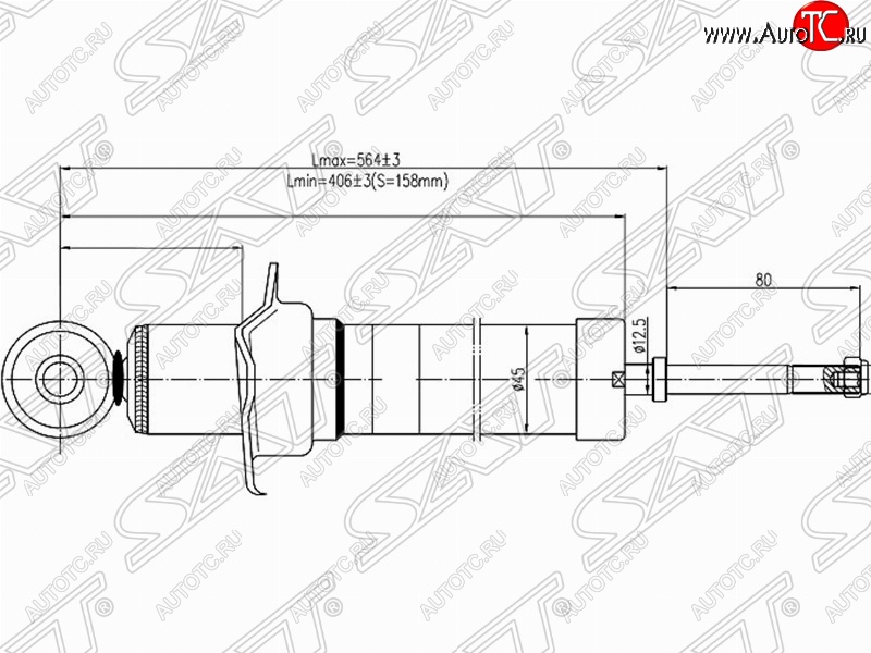 2 459 р. Амортизатор задний SAT (установка на левую или правую сторону) Toyota Altezza (1998-2005)  с доставкой в г. Новочеркасск