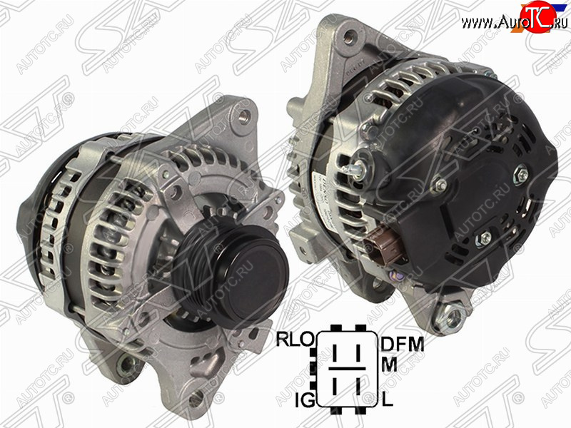 14 599 р. Генератор SAT (12V, 100A, 1,6 1ZRFAE/2,0 3ZRFAE)  Toyota Auris  E150 - RAV4  XA30  с доставкой в г. Новочеркасск