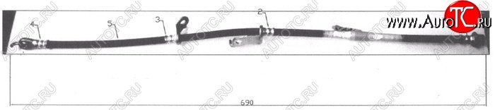 1 199 р. Тормозной шланг SAT (передний, правый) Toyota Auris E150 хэтчбэк 5 дв. дорестайлинг (2006-2010)  с доставкой в г. Новочеркасск