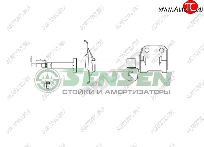 3 699 р. Левый амортизатор передний SENSEN Toyota Avensis T250 седан дорестайлинг (2003-2006)  с доставкой в г. Новочеркасск