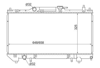 6 249 р. Радиатор двигателя SAT Toyota Avensis T220 седан дорестайлинг (1997-2001)  с доставкой в г. Новочеркасск. Увеличить фотографию 1