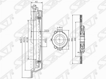 Комплект сцепления (1.6, 1.8, 4AFE, 7AFE, 1ZZ-FE) SAT Toyota Celica T180 (1989-1993)