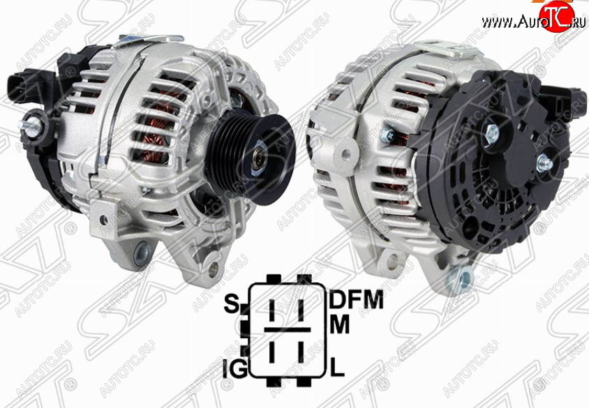 12 199 р. Генератор SAT (12V 100A 2.0/2.4/1AZFSE/2AZFSE)  Toyota Avensis ( T220 седан,  T250 седан,  T250 универсал) (2000-2008) рестайлинг, дорестайлинг, рестайлинг, рестайлинг  с доставкой в г. Новочеркасск