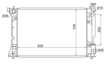 5 799 р. Радиатор двигателя SAT  Toyota Avensis ( T250 седан,  T250 универсал) (2003-2008) дорестайлинг, дорестайлинг, рестайлинг, рестайлинг  с доставкой в г. Новочеркасск. Увеличить фотографию 1