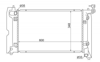 Радиатор двигателя SAT  Avensis ( T250 седан,  T250 универсал), Corolla Fielder  E120, Corolla Verso  AR10