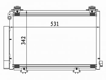 Радиатор кондиционера SAT Toyota (Тойота) bB (бБ)  1 (2000-2005) 1