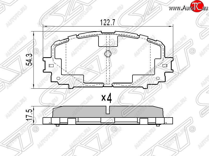 1 099 р. Колодки тормозные SAT (передние) Toyota Belta/Yaris XP90 седан (2005-2012)  с доставкой в г. Новочеркасск