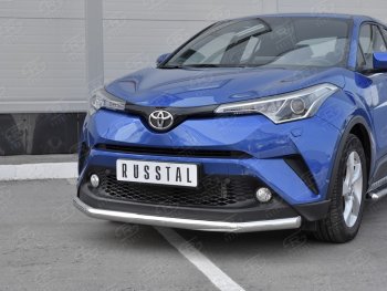 13 699 р. Защита переднего бампера (Ø63 мм, нержавейка) SLITKOFF  Toyota C-HR  NGX10, ZGX10 (2016-2019) дорестайлинг  с доставкой в г. Новочеркасск. Увеличить фотографию 4