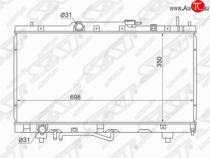 4 649 р. Радиатор двигателя SAT Toyota Corona T190 седан дорестайлинг (1992-1994)  с доставкой в г. Новочеркасск