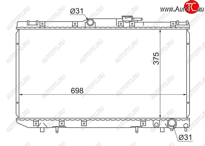 5 999 р. Радиатор двигателя SAT Toyota Caldina T210 дорестайлинг универсал (1997-1999)  с доставкой в г. Новочеркасск