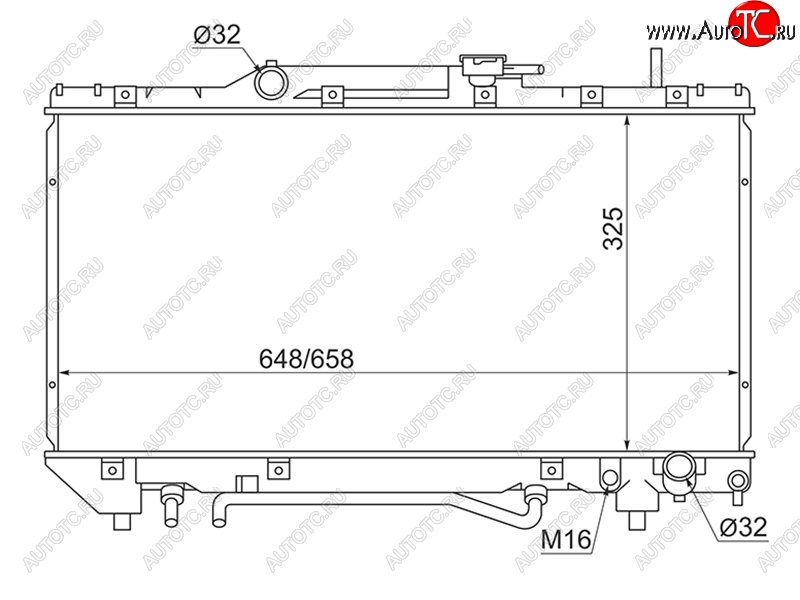 5 899 р. Радиатор двигателя (пластинчатый, МКПП/АКПП,	3SFE/3SGE/4SFE) SAT Toyota Corona T190 седан дорестайлинг (1992-1994)  с доставкой в г. Новочеркасск