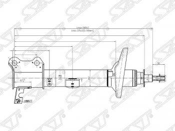 Левый амортизатор задний SAT Toyota Caldina T190 дорестайлинг универсал (1992-1995)