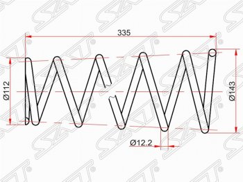 Комплект задних пружин 4 WD SAT (2 шт) Toyota Caldina T210 дорестайлинг универсал (1997-1999)