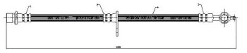 Тормозной шланг SAT (передний, правый)  Caldina ( T190,  T210), Carina  T190, Corona  T190, Gaia  XM10, Ipsum  SXM10, Nadia  XN10