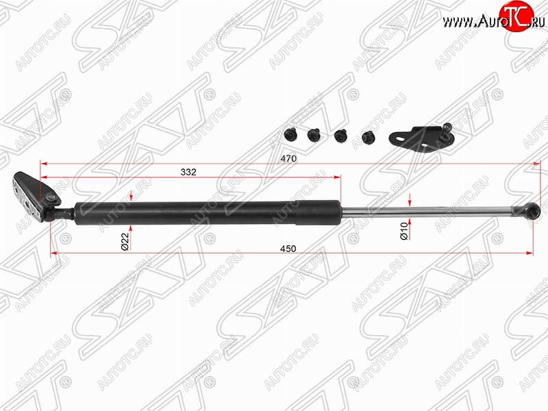 1 399 р. Правый газовый упор крышки багажника SAT Toyota Caldina T210 дорестайлинг универсал (1997-1999)  с доставкой в г. Новочеркасск