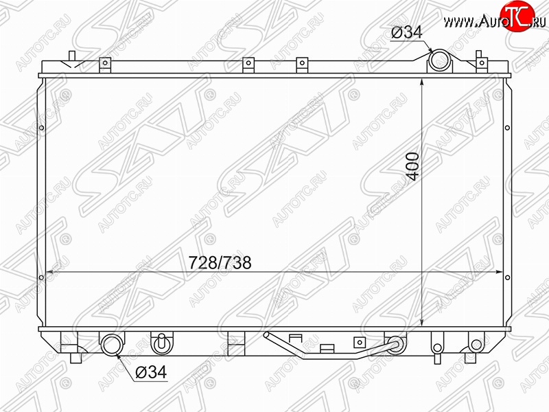 7 799 р. Радиатор двигателя SAT Toyota Camry XV20 (1999-2001)  с доставкой в г. Новочеркасск