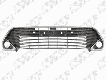 6 949 р. Решётка в передний бампер (с хром молдингом) (RUSSIAN TYPE) SAT  Toyota Camry  XV55 (2014-2017) 1-ый рестайлинг  с доставкой в г. Новочеркасск. Увеличить фотографию 1