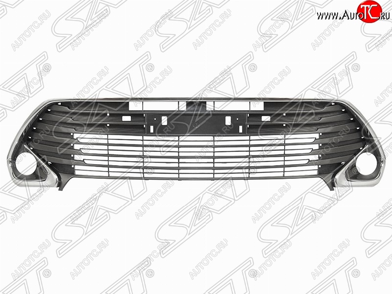 6 949 р. Решётка в передний бампер (с хром молдингом) (RUSSIAN TYPE) SAT  Toyota Camry  XV55 (2014-2017) 1-ый рестайлинг  с доставкой в г. Новочеркасск