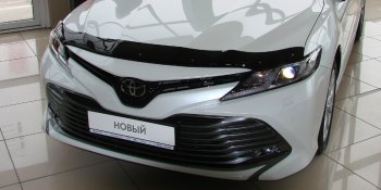 2 879 р. Дефлектор капота SIM Toyota Camry XV70 дорестайлинг (2017-2021)  с доставкой в г. Новочеркасск. Увеличить фотографию 2