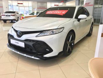 24 999 р. Решетка в передний бампер HEMMES  Toyota Camry  XV70 (2017-2021) дорестайлинг (неокрашенная)  с доставкой в г. Новочеркасск. Увеличить фотографию 2