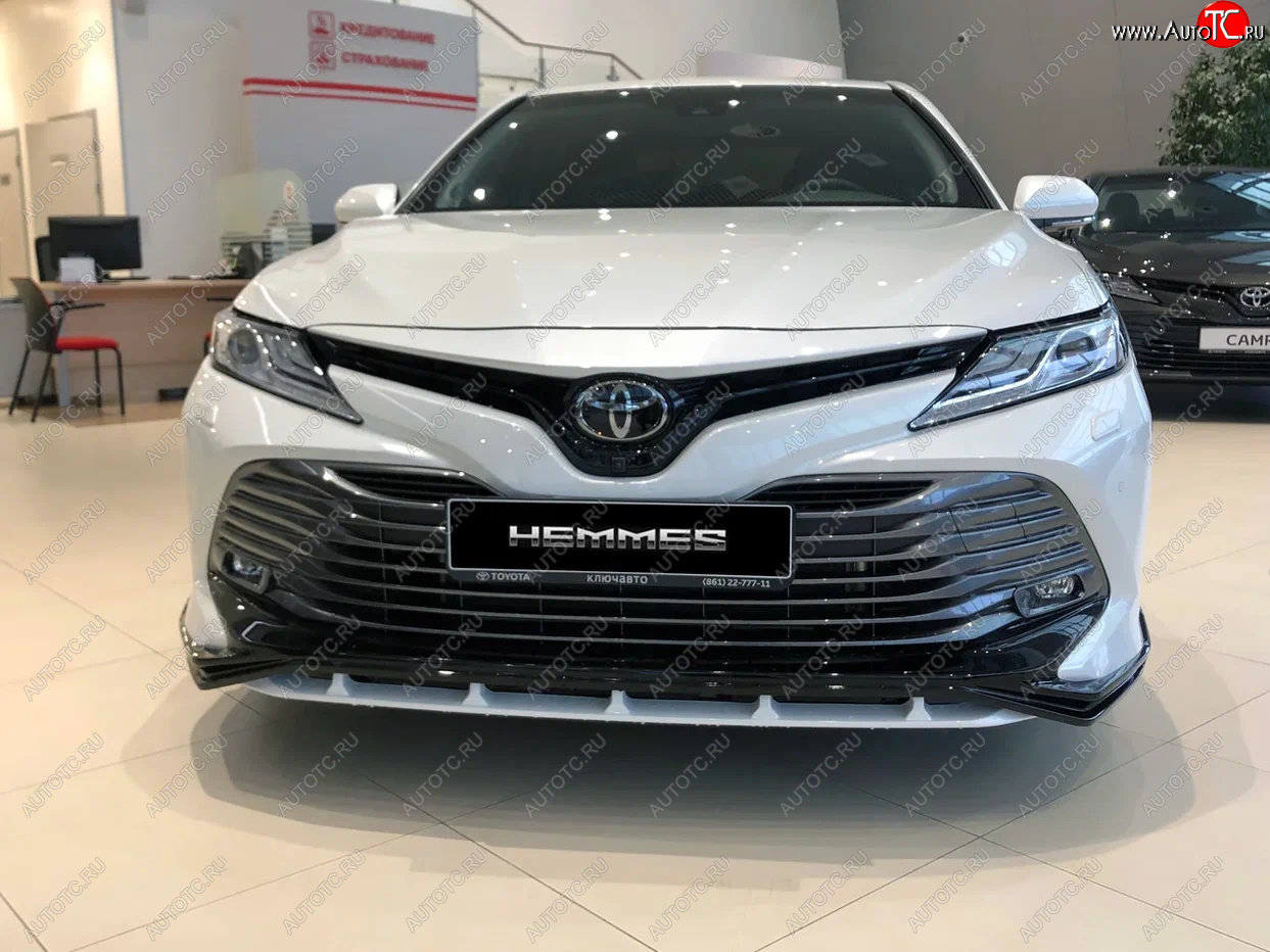 16 899 р. Накладка переднего бампера HEMMES Toyota Camry XV70 дорестайлинг (2017-2021)  с доставкой в г. Новочеркасск