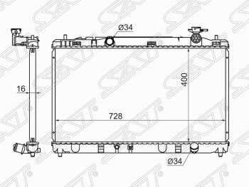 Радиатор двигателя SAT Toyota Camry XV40 рестайлинг (2009-2011)