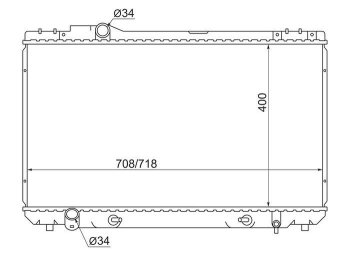 Радиатор двигателя SAT Toyota Mark 2 X90 седан (1992-1996)
