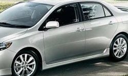 7 399 р. Пороги накладки CT  Toyota Corolla  E150 (2006-2013) седан дорестайлинг, седан рестайлинг (Неокрашенные)  с доставкой в г. Новочеркасск. Увеличить фотографию 1