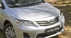 1 099 р. Реснички на фары RA  Toyota Corolla ( E140,  E150) (2009-2013) седан рестайлинг, седан рестайлинг (Неокрашенные)  с доставкой в г. Новочеркасск. Увеличить фотографию 4