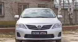 1 799 р. Защитная сетка решетки переднего бампера РА  Toyota Corolla  E150 (2009-2013) седан рестайлинг  с доставкой в г. Новочеркасск. Увеличить фотографию 4