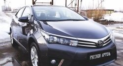 1 169 р. Реснички на фары RA Toyota Corolla E180 дорестайлинг (2013-2016) (Неокрашенные)  с доставкой в г. Новочеркасск. Увеличить фотографию 2