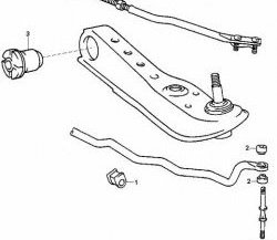 339 р. Полиуретановая втулка стойки стабилизатора передней подвески Точка Опоры  Toyota Crown  S150 - Hiace Regius  с доставкой в г. Новочеркасск. Увеличить фотографию 2