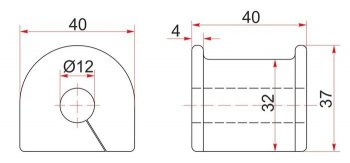 123 р. Резиновая втулка заднего стабилизатора (D=12) SAT Toyota Echo XP10 седан дорестайлинг (1999-2002)  с доставкой в г. Новочеркасск. Увеличить фотографию 1