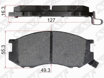 1 299 р. Колодки тормозные (передние) SAT  Toyota Estima  XR10,XR20 - LiteAce  Noah  с доставкой в г. Новочеркасск. Увеличить фотографию 1